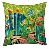 Blling 45x45cm Rayé Taie d'oreiller Fleurs Home Canapé Taille Festival D'ameublement Taie d'oreiller Coussin Carré Taie d'oreiller en Polyester été pour Familles et Enfants Décoration du Salon