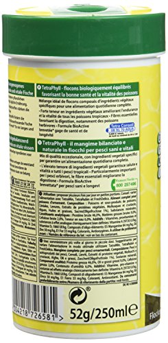 TetraPhyll (Hauptfutter für alle pflanzenfressenden Zierfische, mit lebenswichtigen Ballaststoffen plus Präbiotika), 250 ml Dose - 4