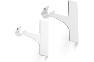 niffgaff 2 supporti autoadesivi per asta tenda senza foratura, per tenda da 19-28 mm, montaggio a parete