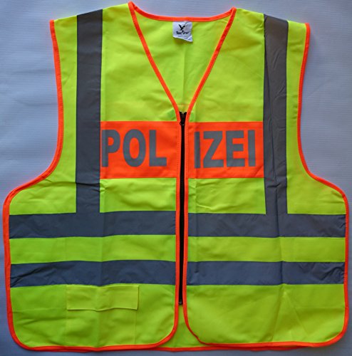 Preisvergleich Produktbild TacFirst Warnweste signalgelb / orange, POLIZEI Aufdruck