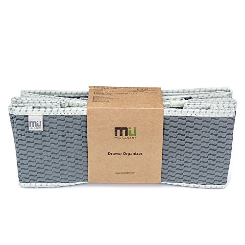MIU COLOR® Aufbewahrungsboxen für Büstenhalter, Schublade Organizer, Schrank Organizer, Bra Unterwäsche 4er Set (Grau) - 6