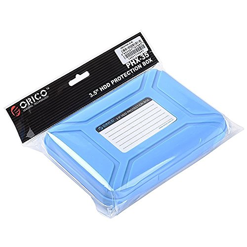 ORICO PHX-35 3.5 Zoll Schutz Kasten/ Aufbewahrungstasche Festplatte Schutztasche für 3,5″ HDD SSD PATA/SATA (Blau) - 7