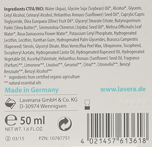lavera Anti Falten Nachtcreme Q10 ∙ Feuchtigkeit & Pflege ∙ Anti Aging Nachtpflege ∙ Creme pflegt & strafft die Haut ∙ vegan ✔ Bio ✔ Naturkosmetik ✔ Natural ✔ Kosmetik Gesichtscreme 1er Pack (1x50ml) - 3