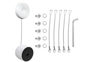 TYEYOBER Lot de 5 Chaînes de Sécurité Antivol pour Caméra Google Nest Cam (Batterie), Arlo Pro 4 Pro 3, Arlo Ultra/Arlo Ultra 2, Câble de sécurité avec vis antivol pour extérieur ou intérieur (Pas d'appareil)