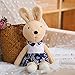Produktbild loudi Puppe Plüsch Spielzeug Paar Kaninchen Puppe Mädchen Süße Stoffpuppe Sain blau Hackfleisch Blume (Kaninchen) 45 cm