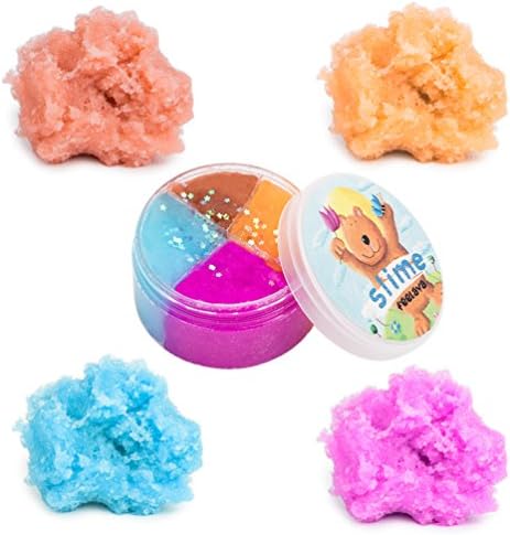 Fluffy Slime Cloud Slime Putty ENYIIZE Colorful 4 Candy Color Mixing Squishy Scented Cloud Cotton Mud Clay Snowflake Mud Sludge Super Fun Kids Adult Play Toy Stress Relieve Toy No Borax Soft Floam Slime with Pentagram Sequins - Color 2, Blue, Orange, Rose, Light Brown Borax < 0.25%