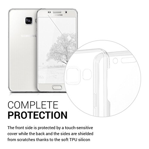 Funda Samsung Galaxy A5 2016  Ordica ES    Carcasa Galaxy A5 2016 Silicona 360 Grados Integral 2 Partes Completa Ultra Slim TPU Accesorios Entera Resistente Protecci  n Gel Anti Golpes Delanteros Y Traseros - Color Transparente
