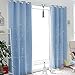 Produktbild Polyester-Baumwoll-Mischungsmaterial Schlafzimmer-Verdunkelungs-Fenster Vorhang-Verkleidungsdruck Isolierte Anti-UV-Pers5onlichkeit mit Löcher Schloss Sechs Farboptionen Verdunkelungsvorhänge 1 Stück , sky blue , 130cm*200cm/51*79"