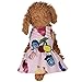 Produktbild Hawkimin hundepullover Fleece Sommer Conch Strandkleid Hundekleid Kirschdruck Prinzessin Kleid für Hund
