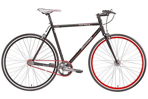 Fixie 28 Zoll Singlespeed Retro Fahrrad 28“ Fitnessbike Fixed Gear Rennrad Bike Flip Flop Nabe 52 cm/56 cm Rahmenhöhe Damen Herren in 4 Farben und 2 Größen - 2