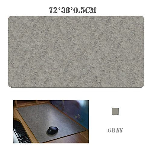 Kupx Schreibtischunterlage für Computermonitor und Maus, Leder, 71,1 x 38,1 x 0,5 cm, Schwarz