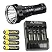 Produktbild Bundle: Acebeam K70 Flashlight XHP35 HI LED -2600Lm w/Xtar VP4 Charger & 4x NL183 2300mAh Batteries