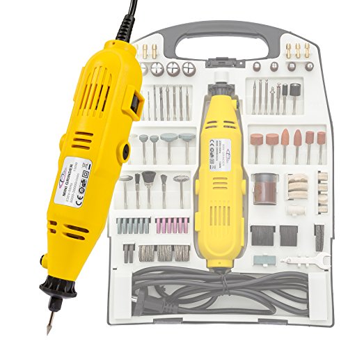 TecTake® Mini-Schleifer Schleifmaschine 243 teilig inklusive Koffer 130Watt
