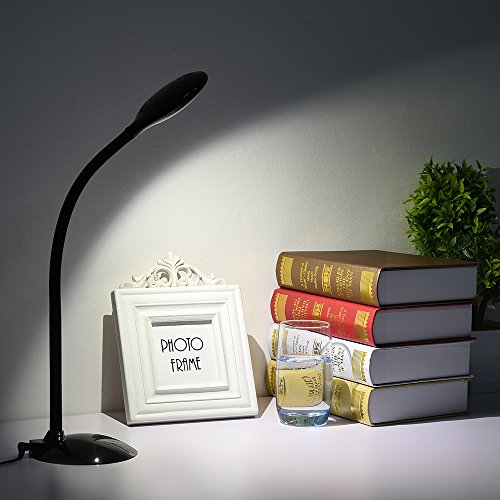 TopElek Dimmbare LED Schreibtischlampe Touchfeld Augenschutz Tischlampe (4W, 3-Level-Helligkeit, Schwarz) zum Lesen, Arbeiten, Lernen, Zuhause, Büro, Bibliothek. - 2