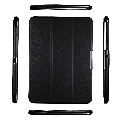 EasyAcc Samsung Galaxy Tab 4 10.1 Hülle SM-T530 SM-T535 Case Tasche mit Standfunktion Auto Wake up Sleep PU Leder hüllen für Samsung Galaxy Tab 4 10.1 Smart Cover mit Auto Sleep Wake up / Standfunktion (Schwarz, Kunstleder, Ultra dünn) - 7