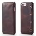 Produktbild iPhone 8 Plus Hülle Leder, iPhone 7 Plus Ledertasche, Bestsky Echte Lederhüllen Flip Schutztasche Fall, Kartenfächer, Brieftasche, Echtleder Schutzhülle für Apple iPhone 7 Plus/8 Plus, Dunkel-Braun