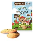 Estas galletas para bebés ecológicas tienen una textura natural, con ingredientes reales y de calidad. Viene empaquetadas en pequeñas porciones para preservar su frescura y calidad hasta el momento de su consumo. Tienen una textura blandita pensada para que nuestro bebé pueda morderla y jugar con ella sin que le resulte dura: por su textura puede utilizarse como galleta de dentición para que juegue a morderla y calme el dolor cuando salen sus primero dientes.