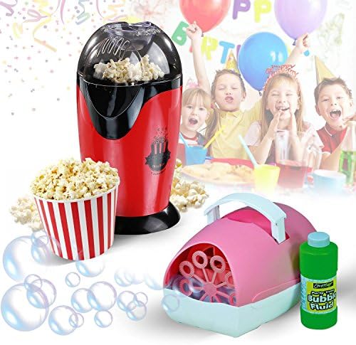 Child Birthday Pack – Bubble Machine + Fluid + Machine Pop-Corn
