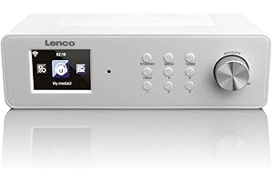 Lenco KCR-2014 - Radio (Internet, Digital, FM, PLL, 4W, 6,1 cm (2.4"), 23,7 cm) Color blanco