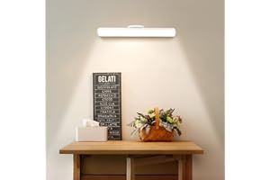 Hapfish Lampara LED Escritorio 4000mAh, Flexo Escritorio Magnética Inalámbrica con Mando a Distancia, Lámpara de Mesa con Control Táctil, Luz Recargable USB para Armarios, Iluminación de Cocina