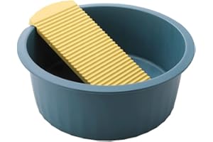 PATKAW Manual Washing Machine Washboards Basin Laundry Tub Washing Board Hand Scrub Board Clothes Bucket Laundry Tool Cleaning Supplies for Home Travel School Blue Travel Clothes Wash