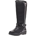 Boston Accent Women's Patty Snow Boots, Black | Rubber Ankle Wide Calf Fit Boots for Women