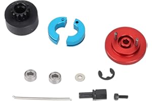 DRFEIFY Set Frizione RC Speed, Set Variatore Frizione 13T Set Frizione 1/10 RC e Set di Cuscinetti Adatto per Motore RC 1:10(Rosso) Accessori per automodelli