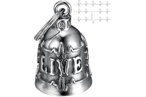 BOBIJOO JEWELRY - Clochette moto ECG Ride to Live Porte-bonheur Acier inoxydable Argent