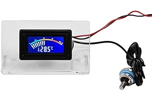 BEWINNER Computer Wasserkühlungs Temperatur Detektor, digitales Thermometer Vorwahlknopfthermometer mit LCD Bildschirm/Rahmen/wasserdichter Sonde für PC Wasserkühlungssystem(Digitales Thermometer)