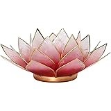 Find Something Different Portalumino Loto dei Chakra Capiz Arancio Bordo Dorato