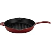 Lava Demir D&ouml;k&uuml;m Yuvarlak 28 cm Izgara Tavası Bordo