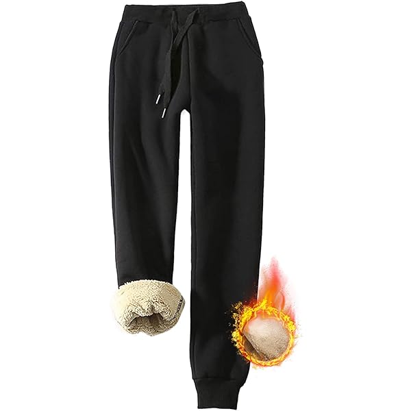 Yuson Girl Joggingbroek voor heren, katoen, fleece gevoerd