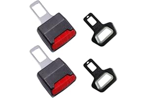 OGLYMRA Ensemble de 4 pièces d'adaptateur d'extension de ceinture de sécurité de voiture, coussin de ceinture de sécurité de voiture, prise de ceinture de sécurité de voiture adaptée à la plupart des voitures