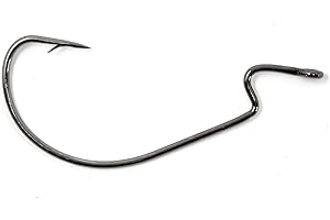 Phoxinus EWG Offset Worm Hooks - Weedless Fishing Hooks - Ideal for Texas rigs and Carolina rigs for Wrasse, Perch, Bass, Cod, Pollock etc
