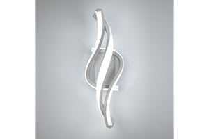 Comely Applique da Parete Interno LED, 24W 2700LM Lampada da Parete Moderno Luce Bianca Fredda 6500K, Lampada a Muro per Camera da Letto Soggiorno Corridoio Scale