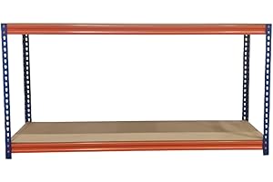 TRADE PRICE DEALS Heavy Duty Workbench Industrial Garage Workshop Shed Work Packing Storage Bench - 150cm (w) x 90cm (h) x 60cm (d) - 300kg per Level - (EWB2HDN-AMZ)