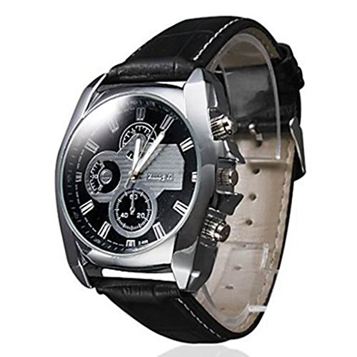 Soleasy neuen M?nner Silber Fall-Leder-Band-Quarz-analoge Armbanduhr WTH8039 Soleasy neuen M?nner Silber Fall-Leder-Band-Quarz-analoge Armbanduhr WTH8039