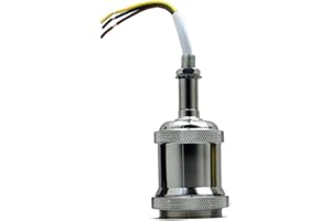 LEDSONE E27 Vintage Light Socket E27 Solid Bulb Socket Metal Lamp Holder Edison Screw Light Bulb Socket Adapter for DIY Edison Bulb Pendant Light