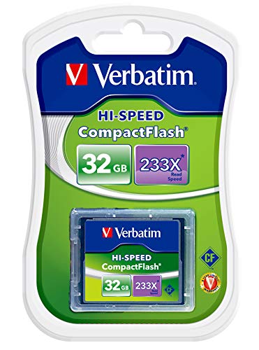 Verbatim 62865 32GB Compact Flash CF Card (233X) for Camera | CNC Machine