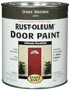 Rust-Oleum 238313 Door Paint, Dark Brown, 1-Quart