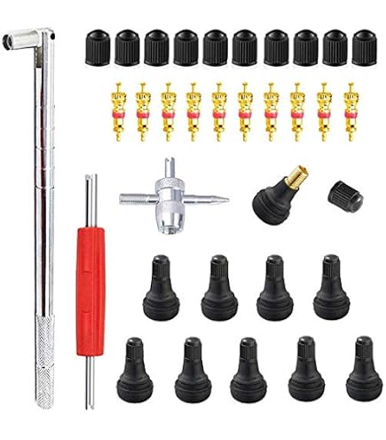 Kit Rimozione Stelo Valvola Per Pneumatici, 8 Pezzi, Include Estrattore Nucleo Presta In Acciaio Inox