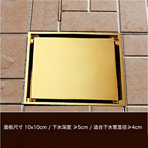 SJQKA floor drain Invisible Floor Drain Copper Odor Proof Insect Cockroach Defection Hidden Bathroom Shower Room Restroom Block Proof Floor Drain,C