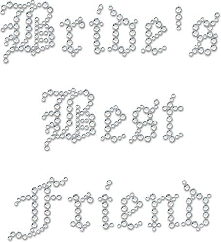 Diamante Diamonte Hotfix Wedding Transfer Rhinestone iron on Motif "Bride's Best Frien...