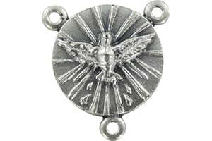 Ferrari & Arrighetti Crociera Spirito Santo Tonda in Metallo per Rosario Fai da Te (Confezione da 30 Pezzi)