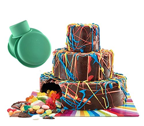 Fanaticism FlexiForm Tortenformen 3-er Set, 7, 14 und 19 cm Silikon, grün - 4