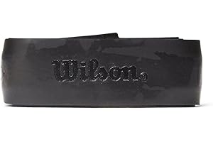 Wilson WRR934400 Grip de Badminton Badminton, Featherthin, Grip de Remplacement, Épaisseur 1,4 mm, Noir,