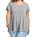 Produktbild Hffan Damen Shirt Hemden Strandbluse Tops Bluse Reizvolle Oberteile Kurzarm T-Stücke Oversize Spitze Hohl Rückenfrei Lose Hemd Blusen Haushemd Damenmode Frauen Blusenshirt Sommerbluse (Grau, 2XL)