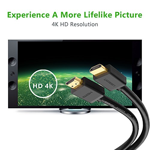 UGREEN 2m HDMI Kabel inkl. HDMI Adapter, HDMI Buchse zu mini HDMI Stecker mit HDMI auf Micro HDMI Adapter Vergoldet Kontakte, Ethernet, 3D, 4K für Full HD - 6