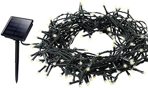 Eternal eye Solar Powered LED String Lights, (200 LED 8 Modes) 72ft 22m, Ambiance Lighting, Solar Christmas Lights, Solar Fairy String Lights for Outdoor, Gardens, Homes, Christmas Party (Warm white)