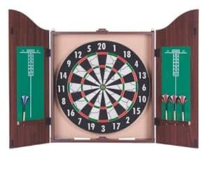 Dartschrank Dartkabinett Dartboard Dartspiel Dartscheibe mit 6 Darts